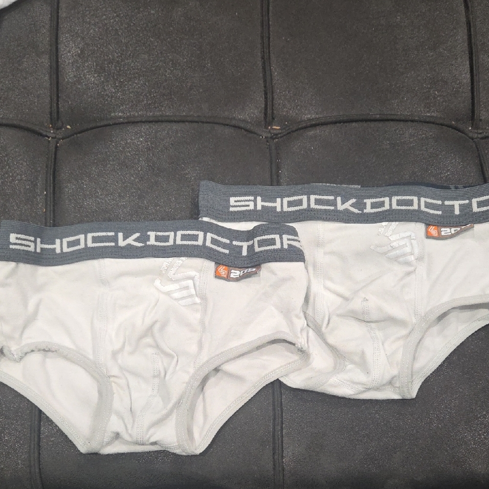 Shock Doctor Kids White Briefs